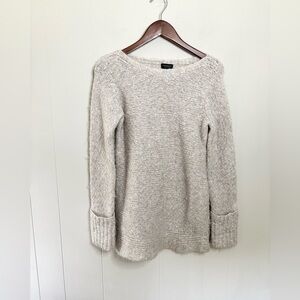 Club Monaco tan soft knit chunky sweater alpaca wool size SM